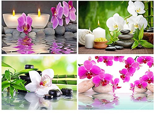 5D Diamond Painting 4 Pezzi Paesaggi 50x40cm Diamond Painting Orchidea Nuovi Diamond Paint Orchidee Diamond Painting Zen Orchidea Painting Diamond 5D Orchidea Quadri Orchidee Paint by Diamonds Adulti