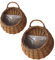 Yardwe 2 Piezas De Mimbre para Colgar En La Pared Macetas para Plantas Al Aire Cestas Colgantes para Plantas Macetas Al Aire para Plantas De Interior Cesta De Flores Vintage