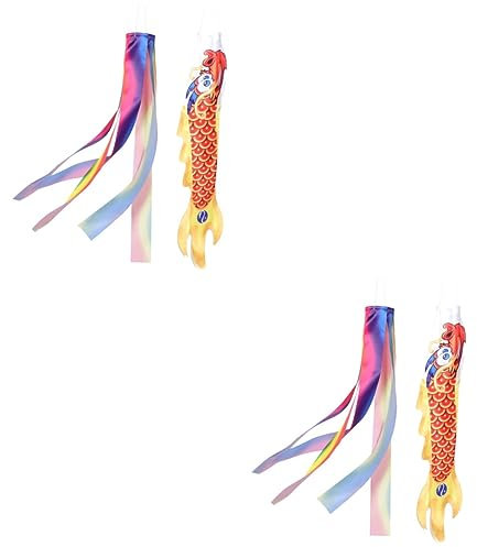 Happyyami 2ensembles Dragon Windsock pour Jardin Décoration Suspendue pour Fête Et Extérieur avec Rubans pour Portes Balcons Et Événements Festifs