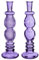 NaDeco Glasvase Bunt 'Florence' 2er Set - Farben und Größen wählbar | Kerzenvase | Bunte Glasvasen | Deko Vasen | Ausgefallene Deko Vasen | Farbige Glasvasen, Farbe:Lila, Größe:h.28 Ø9