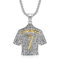 Ciondolo Maglia Da Calcio Numero 7 - Collana In Argento Per Uomo, Calciatore, Roccia