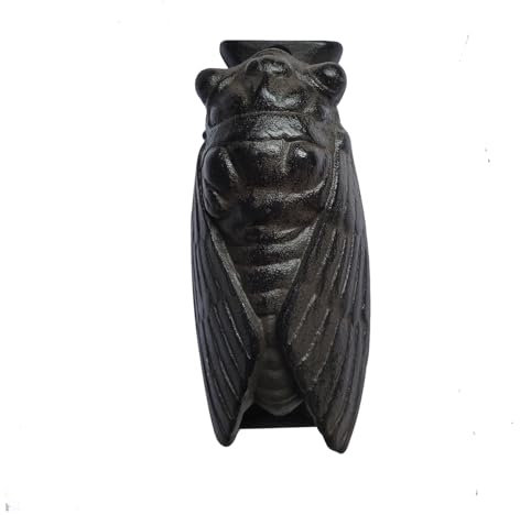CatchDragon Vintage Iron Door Knocker Funny Cat / Nashorn / Eichhörnchen / Eule Tier Türklopfer für Haustür (Cicada)