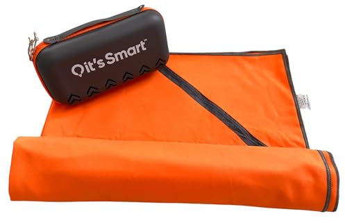 it's Smart Microfibre Travel Towel Camping Towel, Swimming, Beach, Quick Dry & Super Compact - Great for Festivals, Beach, Wild Swimming, Sports, Gym, Yoga and Hiking (Small) 80cm x 40cm