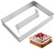 Molde Rectangular Ajustable, Molde Pastel Acero Inoxidable, Molde Extensible para Hornear 18-34cm, 28-53cm, Anillo Pastel Cuadrado Hornear con Separadores para Hacer Tartas Cuadradas (5CM)