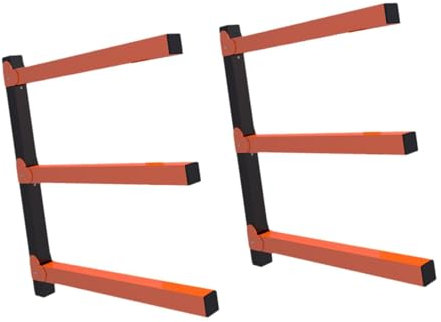 JISADER 2 Stück Wandhalterung für Holz, mit 3 Ebenen, Werkzeug-Organizer, stabil, Holzregal für, Garage, Schuppen, Werkstatt