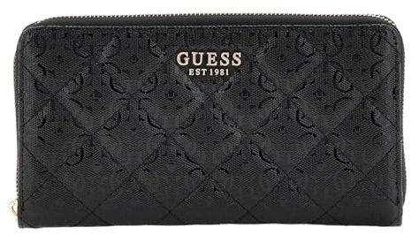 GUESS Damen Laurel Cheque Organizer Wallet Check, Schwarz, Einheitsgröße