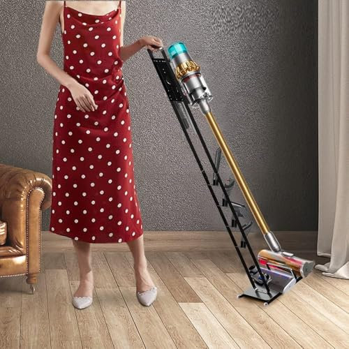 Metal Soporte Organizador de Almacenamiento Compatible para Dyson Gen5 V15s V15 V12 Slim V11 V10 V8 V7 V6 Aspirador con Ruedas