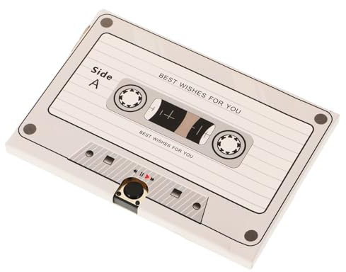 KICHOUSE Musik Liebe Grußkarte Benutzerdefinierte Nachrichten Recorder Audio Geburtstagskarten Kassette Tape Geburtstagskarte