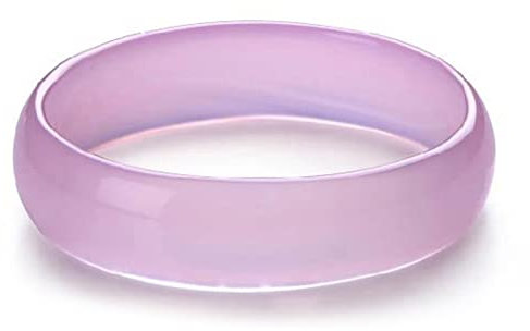 QTYQWC Bracelet jonc en Jade Naturel Rose Agate calcédoine Haute Glace pour Femme, Bracelet en Jade brésilien, Jade Chinois, Cadeau Haut de Gamme, pour la fête des mères (Taille : 56-57