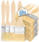 32Stk. Pinselset Malerpinsel Set 12.7/25.4/38.1/50.8mm Breite Flachpinsel Set Malerbedarf Pinsel Set für Malen Lack Lasur Wandfarbe Öl Lasurpinsel Holz DIY Lackpinsel zum Streichen Lasurpinsel