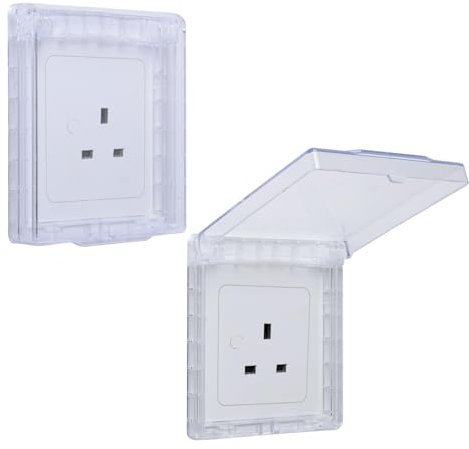 LUCTHY Light Switch Cover Guard 2Pack, Child Proof Wall Switch Outlet Cover for Home Safety, Clear Socket Cover Protection Box for Baby Pet Safety