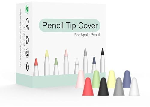 Lot de 8 coques de protection en silicone pour stylet Apple Pencil 1 2