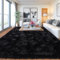 Chicnix Teppich Wohnzimmer 240x340 Langflor, Extra Großer Wohnzimmerteppich Shaggy, Weich Anti Rutsch Teppich Flauschig für Schlafzimmer Kinderzimmer Teenager Schlafsaal, Schwarz