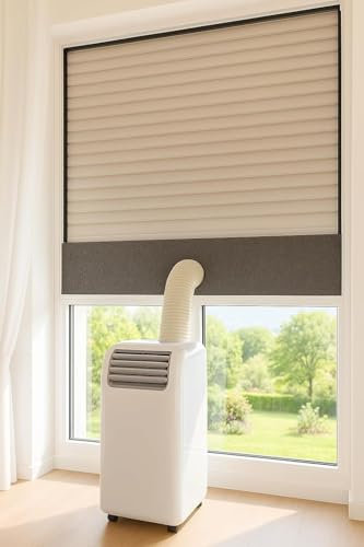 CoolFrech® Sellado de puertas y ventanas para aparatos de aire acondicionado móviles, para ventanas, ventanas y puertas de dos hojas, sellado de aire acondicionado, montaje fácil y rápido sin