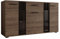 Mirjan24 Kommode Salsa Anrichte Highboard Sideboard Schrank Naturtöne Mehrzweckschrank Wohnzimmerschrank, Anrichte (ohne Beleuchtung, Nuss Okapi)