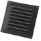 Parrilla de ventilación cuadrada de aspecto elegante con propósito funcional en acero inoxidable, tamaño 15 cm x 15 cm, ideal para sistemas HVAC (1 unidad, negro)