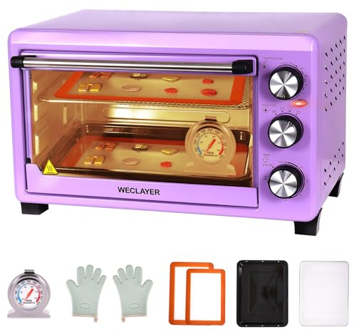 25QT Polymer Clay Oven with Adjustable Time & Temperature,Large Capacity Electric Oven for bake Clay,Polymer Clay Tools,Includes Tray,Wire Rack,Thermometer,Heat-resistant Silicone Mat and Gloves