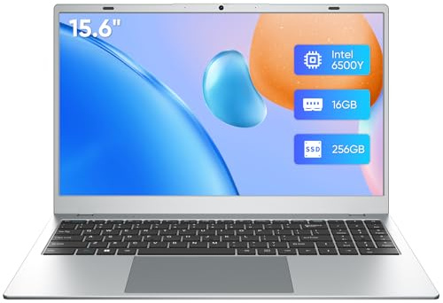 INHONLAP Laptop Computer, 15,6 Zoll FHD IPS Display, Laptop für Student und Business, 16GB RAM 256GB SSD Laptops, 6500Y Prozessor (bis zu 3,4GHz), WiFi 5