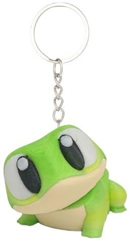Porte-clés grenouille, design à articulations mobiles, impression nette, joli cadeau pour enfants, grenouille, porte clé peluche