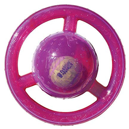 KONG Jumbler Disc, Medium/Large - Hundespielzeug - Ball für interaktiven Spaß - Ideal für mittelgroße und große Rassen - Unparfümiert - Wasserfest - Erwachsene Hunde