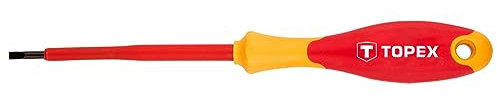Topex 39D471 - Destornillador plano aislado (3 x 100 mm, 1000 V)