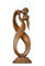 Große Statue Verwobenen Drehmoment Unendlich H50 cm aus Holz Braun getönt. Idee Geschenk-Hochzeit Holz