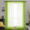 MIULEE 2er Set Voile Vorhang Transparente Gardine aus Voile Polyester Stangendurchzug Transparent Wohnzimmer Luftig Dekoschal für Schlafzimmer Hellgrün 245 x 140cm (H x B), Rod Pocket