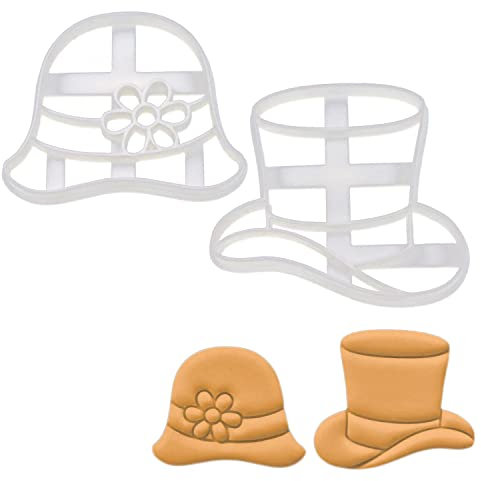 2er Set Hüte Ausstechformen (Formen: Zylinderhut und Glockenhut), 2 Teile, Bakerlogy