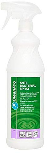 CleanPro Commercial Grade Antibacterial Hard Surface Spray Cleaner (1 Litre Bottle)