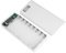 Socobeta Power Bank Shell 8x18650 Battery Powerbank Case con Doppia Porta USB con Display LCD(Bianca)