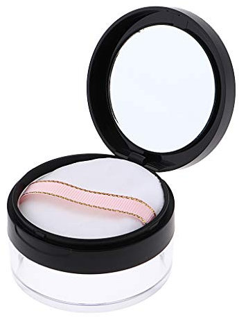 Milageto Foundation Mineral Loose mit Sichter für Das Finishing von Feinem Puder, Schwarz