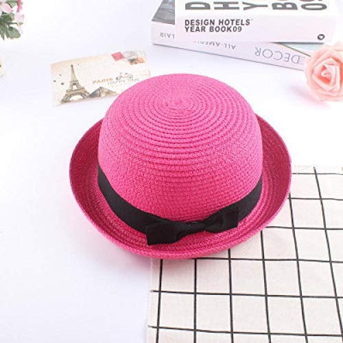 Sonnenhut Strohhut Hut Damen Bowler Dekor Strohhut Holiday Beach Sonnenhüte Breite Krempe Kappe Frauen Kopfbedeckung-9_56-58Cm