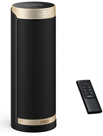 Dreo Space Heater, Fast Quiet Heating Electric PTC Ceramic Heater with Adjustable Thermostat, Remote, Overheating & Tip-Over Protection, 70° Oscillation, Portable for Indoor Use, Office, Bedroom