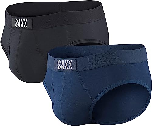 Saxx Men' Underwear - Ultra Men’s Briefs with Built-in Ballpark Pouch Support – Pack of 2, Core