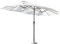 Harrier 4.6m Double Sided Parasols - Garden Parasols with Optional Parasol Cover & Parasol Base Weights | White, Black or Grey Parasol | Large Garden Parasol (Parasol + Cover + 20kg Round Base, White)