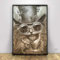 ZHJJD Steampunk Katze Leinwand Bild Steampunk Poster Und Kunstdrucke Schwarzweiß Wand Bilder Bilder Für Wohnzimmer Home Apartment Deko 60x80cm Kein Rahmen