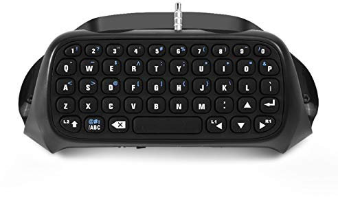 Annadue Mini Wireless Bluetooth Keyboard for PS4, Controller Keyboard Gaming Chatpad Message Keyboar for Controller