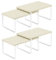 4-Pack Wooden Kitchen Shelf Organizer for Cabinet, Expandable & Stackable Counter Cupboard Organiser, Storage Rack for Bathroom, Kitchen, Laundry Room Beige