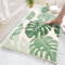 Lukinbox Tapis de bain à feuilles vertes pour salle de bain, antidérapant, lavable, tapis de salle de bain, tapis de bain en peluche douce, paillasson d'intérieur pour douche et baignoire 50 x 78,7 cm