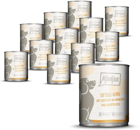 MjAMjAM - saftiges Huhn mit zarter Ente an Möhrchen und gekochter Hirse 12 x 800 g