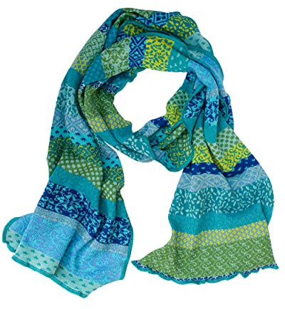Invero, Muster Schal Flora, 100% Baumwolle (kbA) (Karibik)