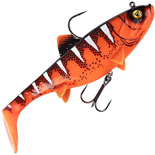 Fox Rage Replicant Wobble - Gummifisch Swimbait, Farbe:Red Wake UV, Länge/Gewicht:23cm - 155g