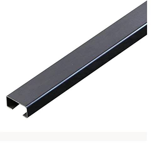 Stainless Steel Cable Trunking,Square Trunking,Sturdy,Anti-Stomping,1m Long,Mirror/Brushed Two Options,11 Colors,Suitable For Home,Office,Warehouse,Wall(Mirror Black Titanium,30 * 15mm)