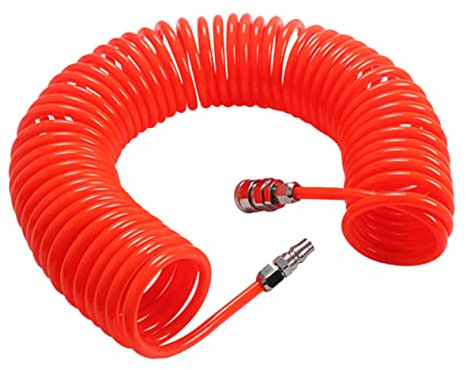 DOITOOL Tube À Ressort Pneumatique Tuyau Haute Pression Tuyau Flexible D'Air Pour Raccords Mnpt Coupleur De D'Air De Recul Pu D'Air À Ressort