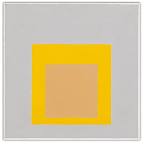 LVTFCO Josef Albers Poster Farbverlauf Quadratische Wandkunst Josef Albers druckt Josef Albers Malerei Leinwand Für Zuhause Wandkunst Dekor Bild 50x50cmx1 Kein Rahmen