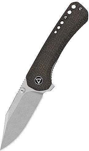 QSP Knife Kestrel Einhandmesser mit Micarta - Griff und Stonewashed Klinge