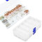 Karjiaja 3 Stück Plastik Sortierbox, Einstellbar Fächer Aufbewahrungsbox Plastik Sortimentsboxen Verstellbare Box Schmuck Organizer Box Kunststoff Sortierbox mit 15 Fächern und Deckel für Kleinteile