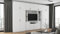 e-Meblast Dako - 3-teilige Schrankwand - 380x240x54 cm - Wohnwand - TV-Schrank - Wohnzimmer Schrank Set - Wandregal - Obenschränke - Einlegeböden - Schubladen - Kleiderstange - PVC-Kante - Weiß/Weiß