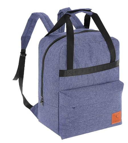 Granori Tote Bag 2-in-1 Damen Handgepäck Tasche Rucksack 40x30x25 cm – Trendiger, leichter & geräumiger Daypack für Urlaub, Schule & Alltag | Perfekt für Reisen mit Flugzeug (Blau)