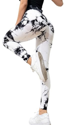 Merlvida Legging De Sport Push-Up Pour Femme - Pantalon Élastique Opaque - Taille Haute - Compression Anti-Cellulite - Coupe Slim - Sans Couture - Collant De Sport Pour Gym, Yoga, Fitness